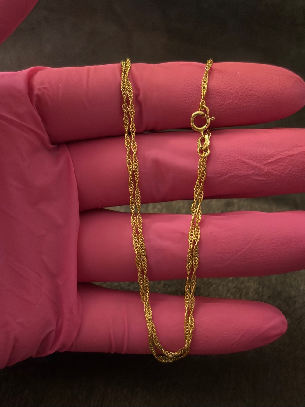 1.5mm Real 10k Solid Gold Twist Chain 22 in. - Picture 6 of 9